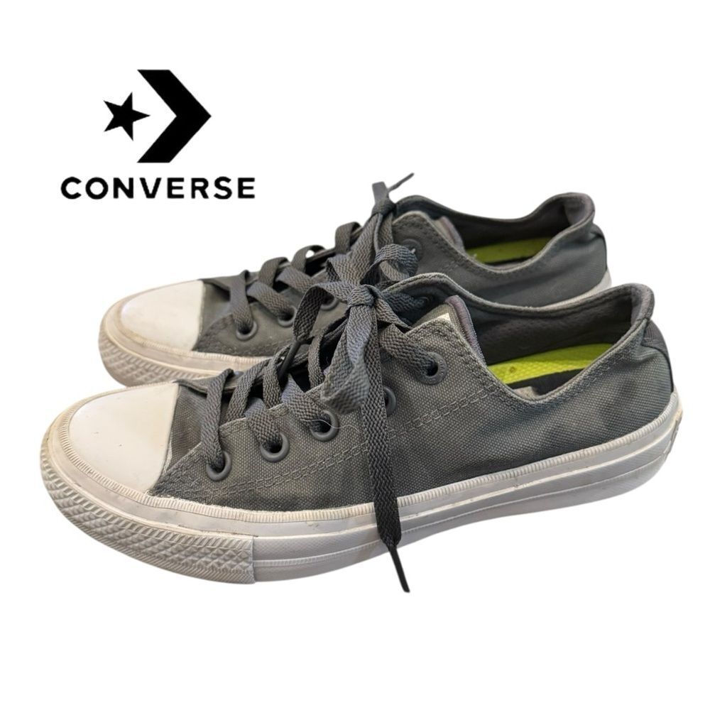 Converse Chuck Taylor All Star Canvas Gray Low-Top Sneakers 6